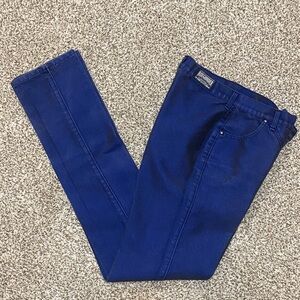 Women's Vintage Roughrider Shiny Blue Boot Cut Jeans